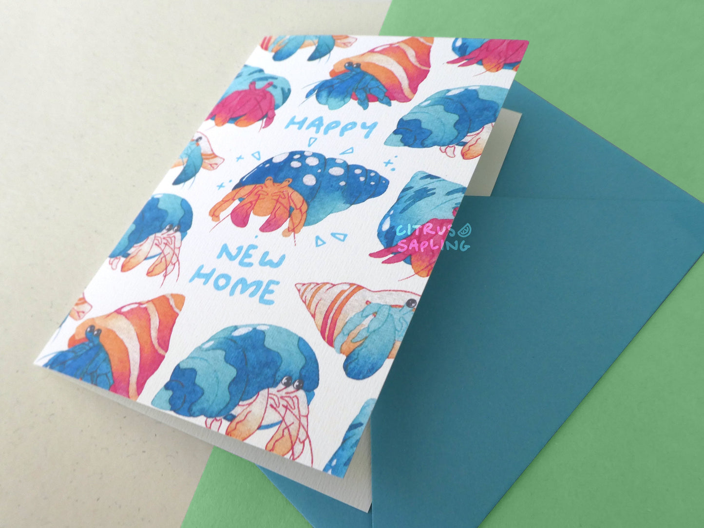 Hermit Crab Happy New Home Greetings Card