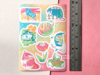 Colourful Creatures Sticker Sheet