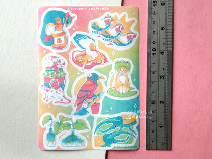 Colourful Creatures Sticker Sheet