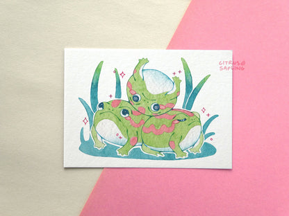 Rain Frogs Postcard Print