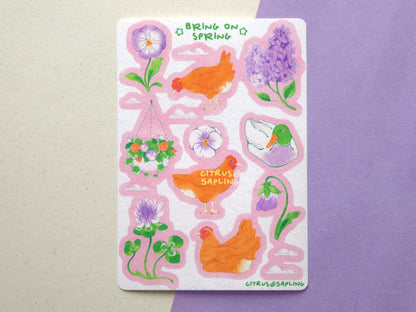 Spring Time Sticker Sheet