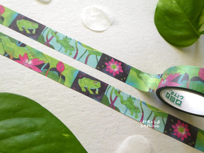 Lotus Frog Washi Tape