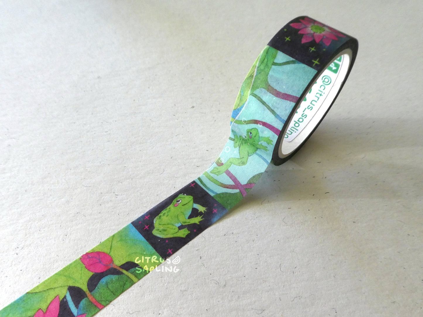 Lotus Frog Washi Tape