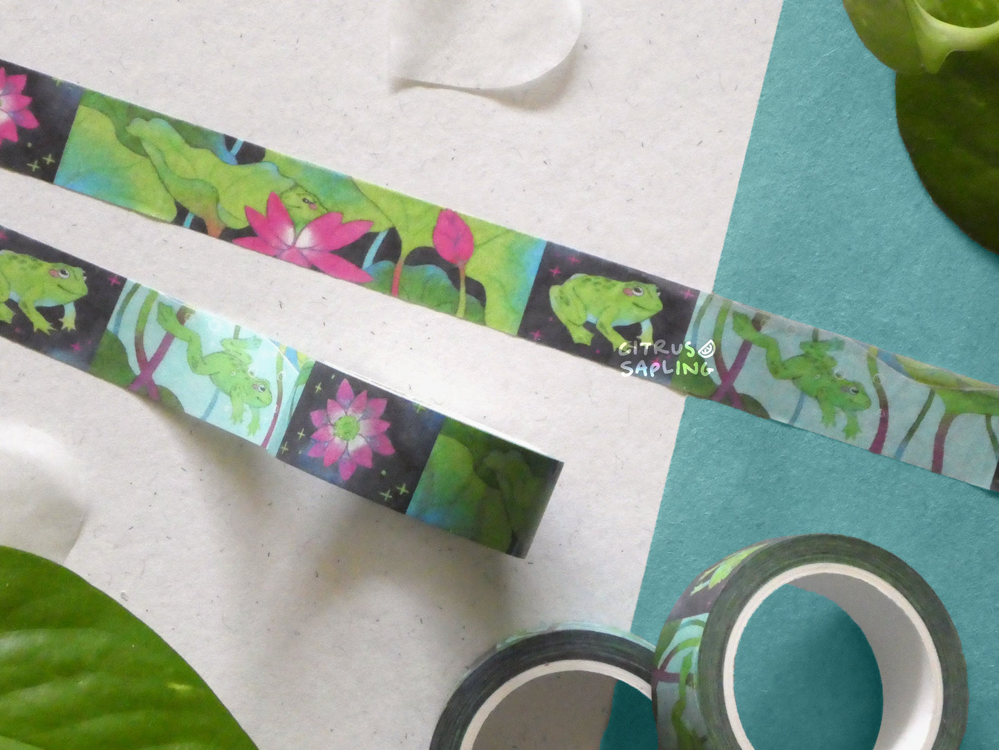 Lotus Frog Washi Tape